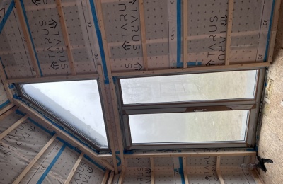 Novostavba RD v Nechvalíně u Kyjova - výroba a montáž plastových oken a dveří