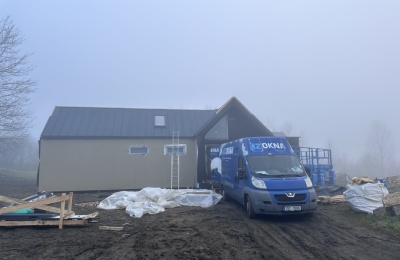 Novostavba RD v Nechvalíně u Kyjova - výroba a montáž plastových oken a dveří