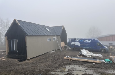 Novostavba RD v Nechvalíně u Kyjova - výroba a montáž plastových oken a dveří