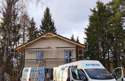 Dodávka a montáž plastových oken a dveří pro rodinný dům v Těptíně